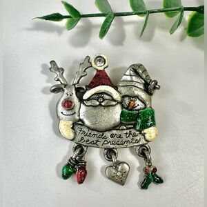 ❤️Vintage AJMC Holiday Brooch